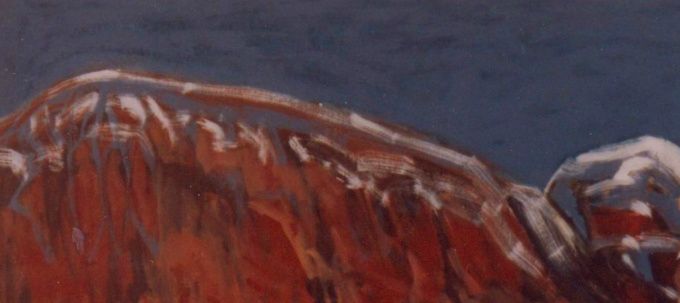 Kebnekaise, Pohjois-Ruotsi, 81x185 cm, öljyväri, omistaa Kievarirouvat